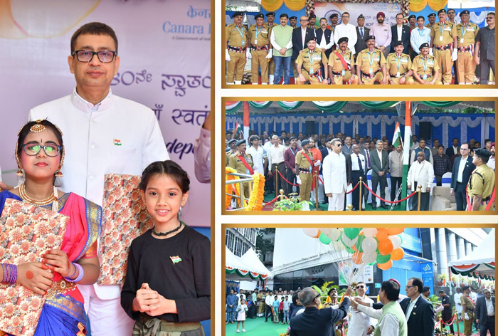 Independence Day celebrations at Canara Bank